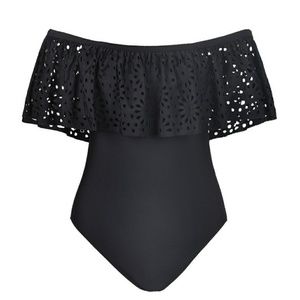 CUPSHE Black Magic Falbala 1 piece Suit